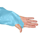 Molded polyethylene (CPE) gown with thumb holes - Case of 200