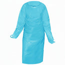 Molded polyethylene (CPE) gown with thumb holes - Case of 200
