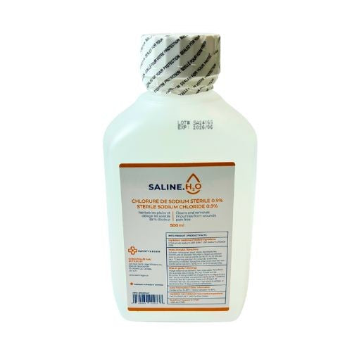 Saline.H20 - 500 ML | 0.9% Sodium Chloride USP for Irrigation