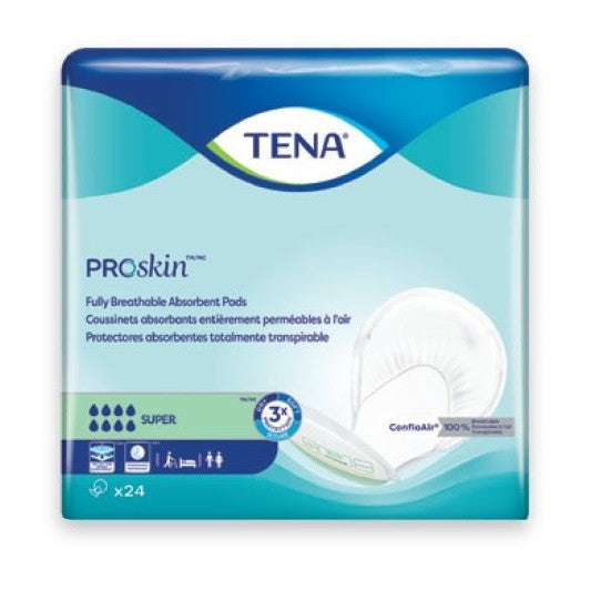 TENA® Super Absorbent Overnight Pads, 2-Pack, Maximum Absorbency (24/Bag) - 2 Bags/Case