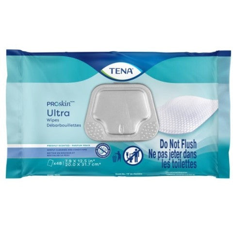 Lingette TENA ProSkin® Ultra, 7.9 po x 12.5 po- caisse de576