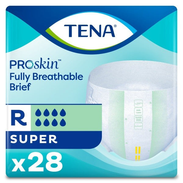 TENA® ProSkin™ Super Incontinence Briefs, Regular, 40 in. to 50 in. Green - Case of 56