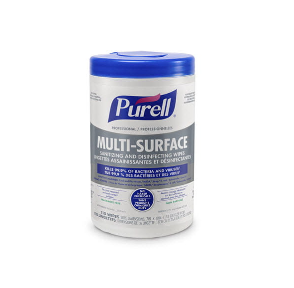 Purell Multi-Surface Wipes Food Grade Certified 6/Case