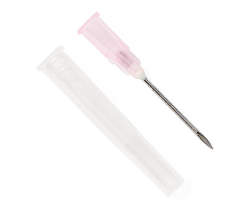 Standard 18G x 1 inch hypodermic needle - box of 100
