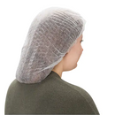 Bonnet bouffant plissé, Polypropylène, 24", Blanc