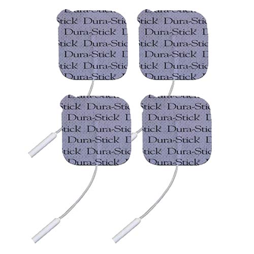 Électrodes Dura-Stick Plus 2x2 po — Pré-gélifiées — Dos en tissu — Paquet de 4