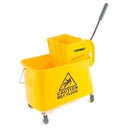 Ensemble seau et essoreuse à pression latérale, jaune 21 L