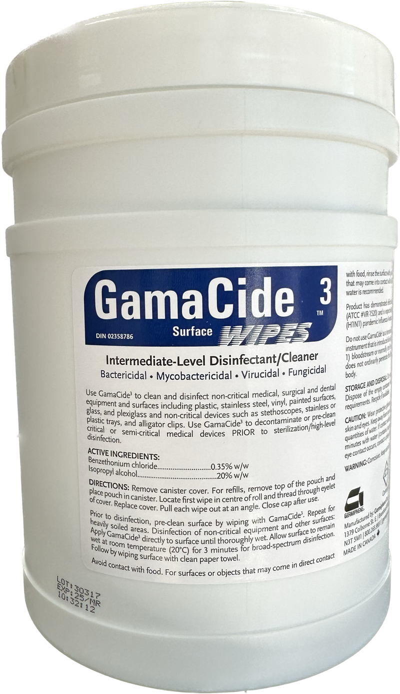 GamaCide3 - Lingettes désinfectantes pour surfaces