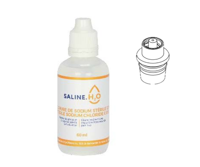 Saline.H20 60 ml - Embout Luer Lock