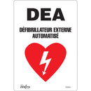 Enseigne «DEA», 10\" x 7\", Vinyle, Français avec pictogramme