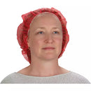 Bonnets bouffants, Polypropylène, 24", Rouge - Caisse de 1000
