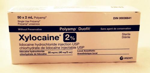 Anesthésique locale xylocaine 2% inj. polyampoule bt/50