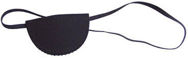 Protection oculaire plat noir satin de coton a/bandeau élastique PQ/12