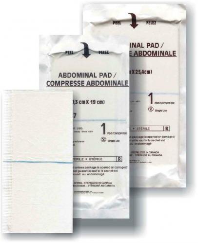 Compresses abdominales stérile - 8x24po - CA/ 60 compresses