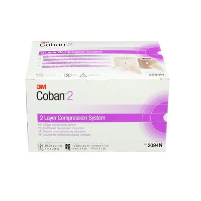 Bandage Compressif COBAN 2 couches 4po x 5.1 vgs S/L BX/1