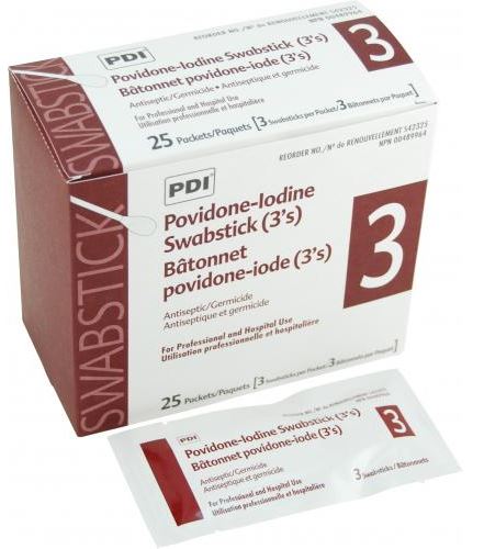 PDI® PVP Bâtonnets de préparation Povidone-iode -