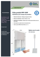 Distributeur pour masques de procédure (Distributeur sans le socle)