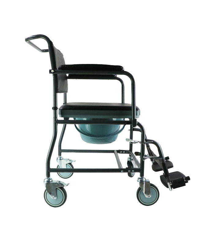 Chaise mobile en acier avec roues