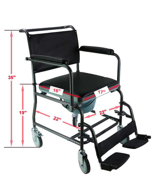 Chaise mobile en acier avec roues
